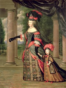 Mária Terézia (1638-83) XIV. Lajos felesége, fiával, a francia Dauphin Lajossal (1661-1711) 1661 után